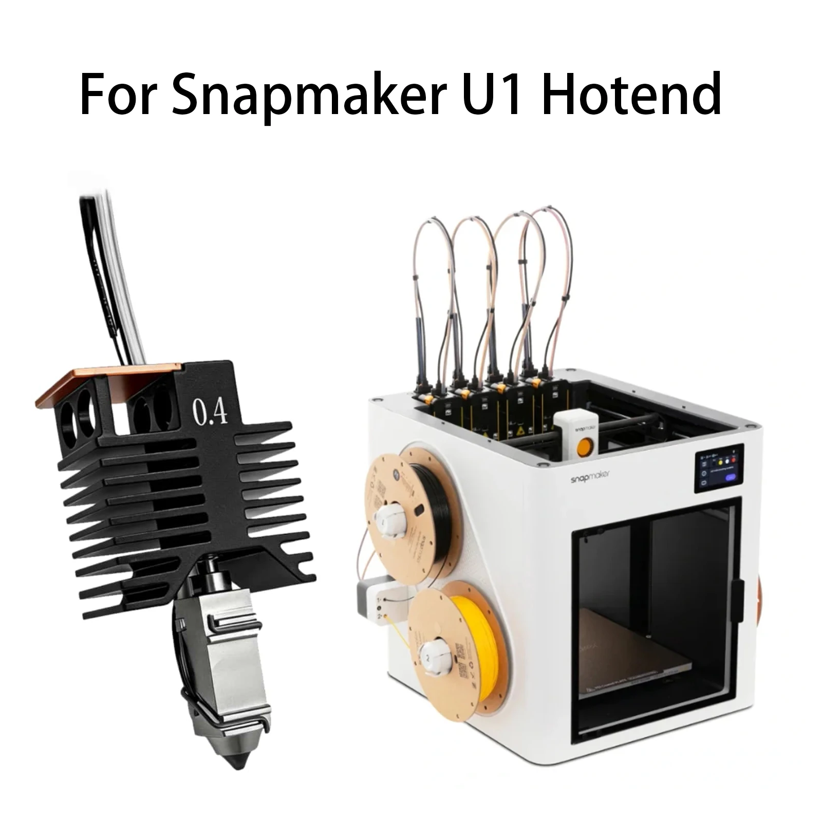 

For Snapmaker U1 Replacement Hotend 24V 48W Ceramic heater 0.4mm Hardened steel Nozzle High Flow Hot End U1 3D printer Parts