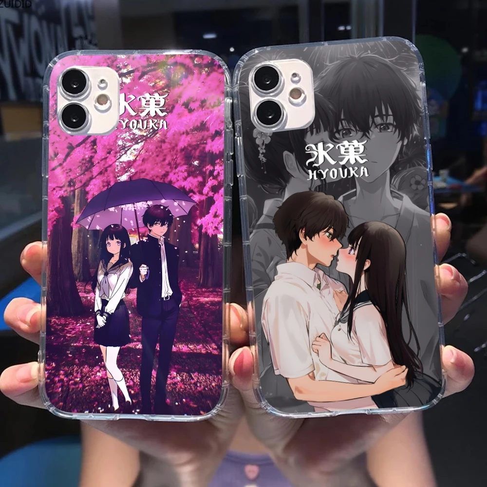 Hyouka Chitanda Oreki Mobile Cell Phone Case for iPhone 16 15 14 13 12 11 X XR XS 8 Pro Max Plus Mini Clear Transparent Cover