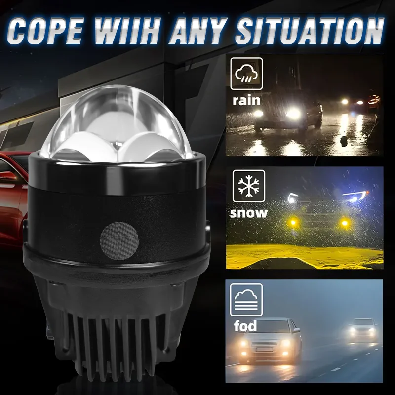 Carolyn 3.0-inch Honda dual laser high definition fog light dual lens super high beam cannon Toyota LED fog light lens