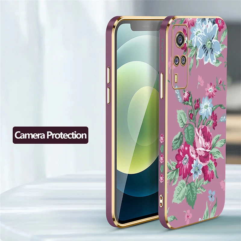 تصفيح جراب هاتف ل Vivo Y15 Y15A Y15S Y9S Y5S Y3 Y03T Y02S Y02 Y01 Y12 Y12i Y11S Y11 سيليكون لينة بولي يوريثان زهرة طباعة غطاء