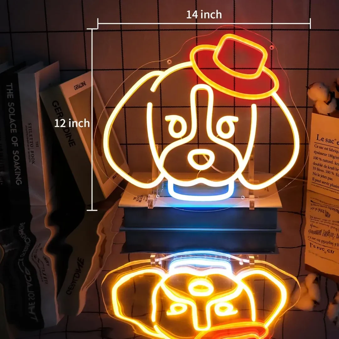 No Moq Personalizzato Cucciolo di Cane LED Insegna al Neon Luce Installazione Facile Bar Pubblicità per Interni/Esterni per Ufficio Edifici Negozi Matrimoni