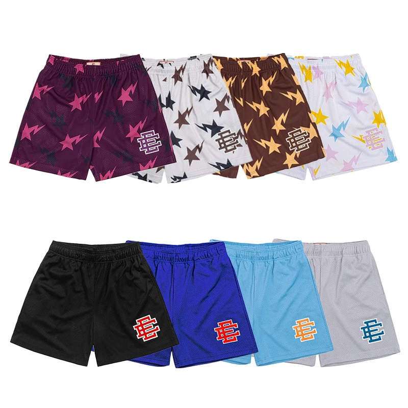 Pantalones cortos de deporte para hombre, shorts masculinos de estilo casual, con diseño de la ciudad de Nueva YORK SKYLINE, de malla, para gimnasio y entrenamiento de verano