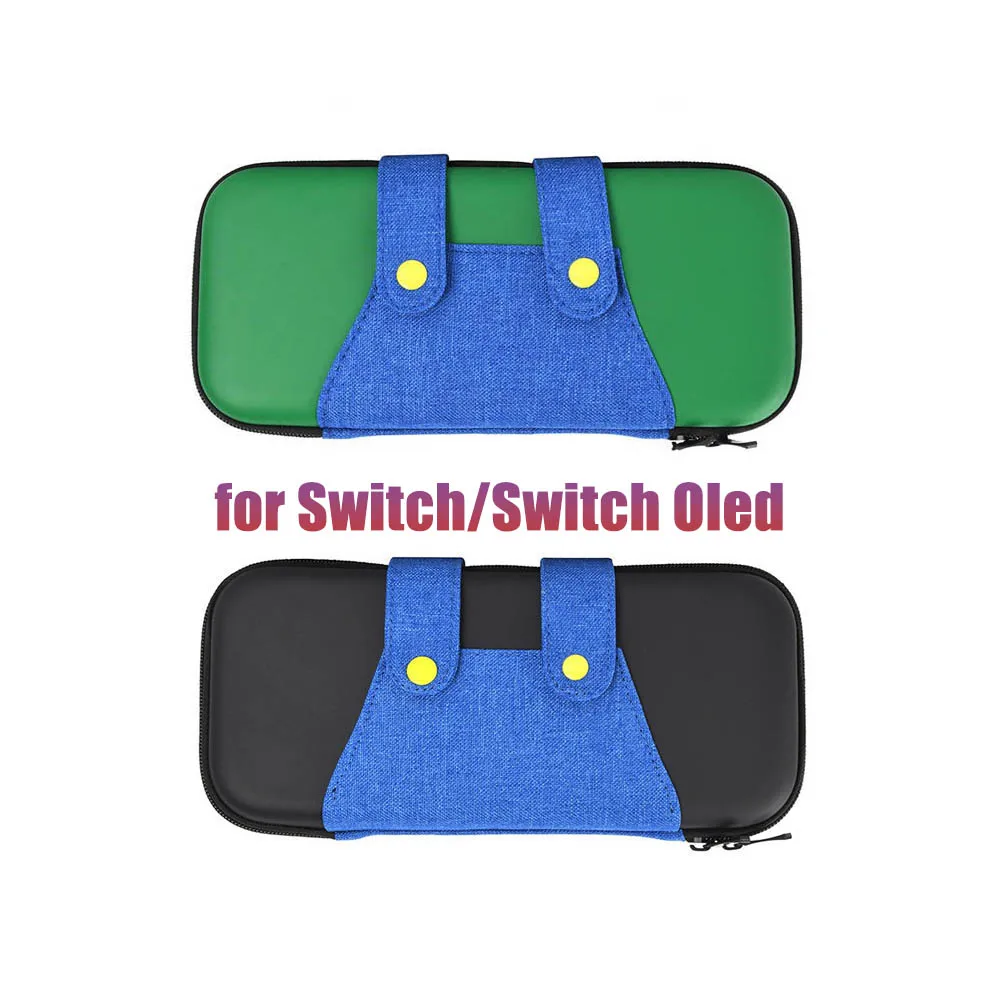 Portable Storage Bag For Switch Oled PU Leather Denim strap Storage Bag replacements Protective Bag For Switch