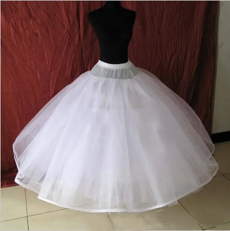 White 3 Layers Wedding Accessories Tulle Dress Skirt Ball Gown Petticoat 2021 Skirt No Hoops