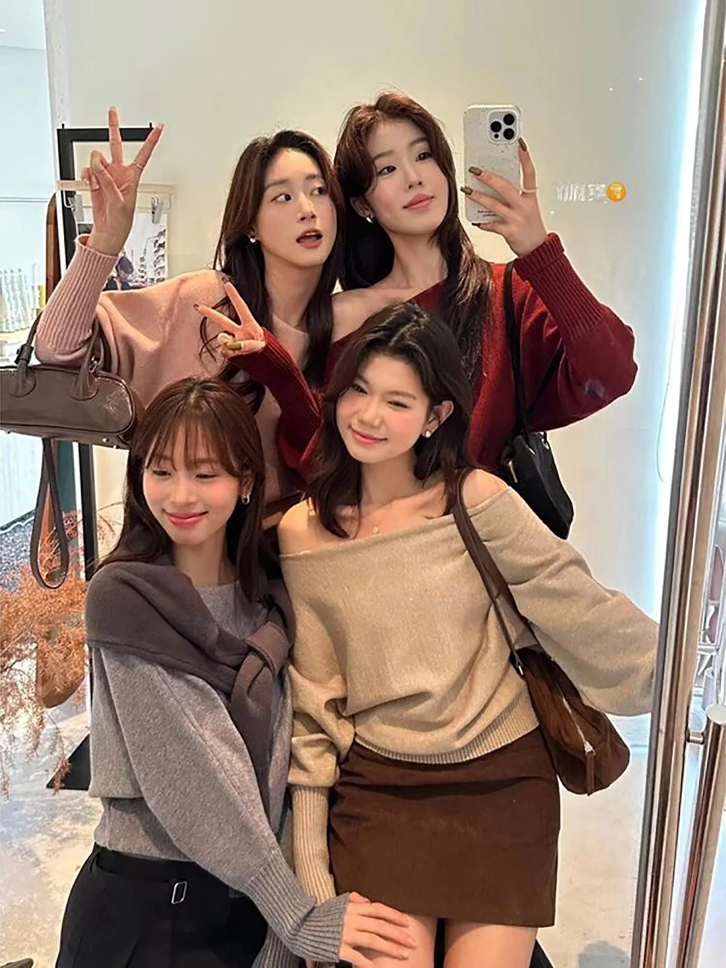 

Женская трикотажная футболка оверсайз овсяного цвета с колючками, длинный све, модный, корейский, осенний, новинка A...