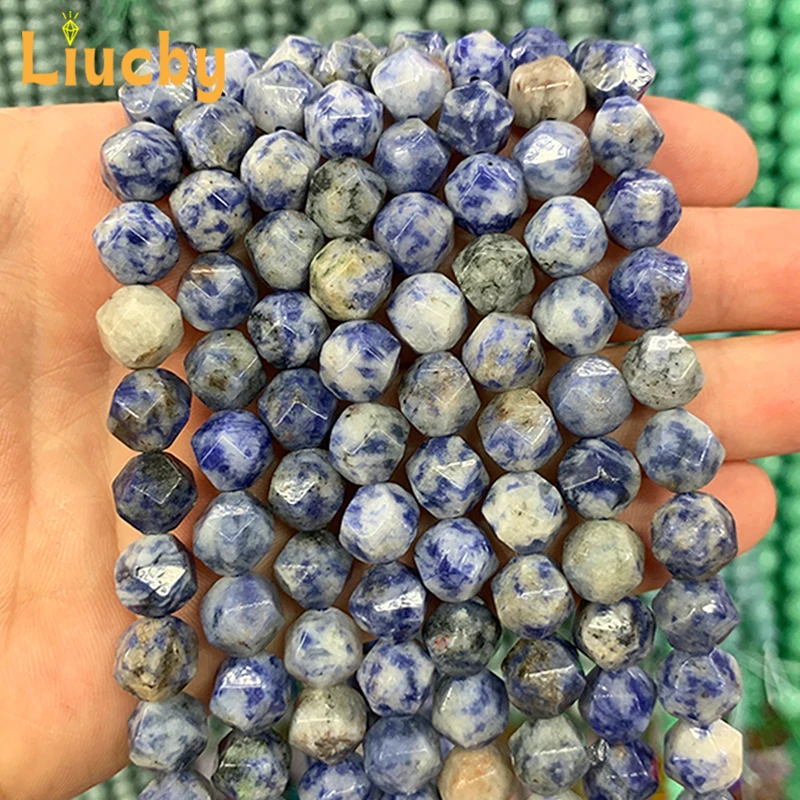 Natural Stone Faceted White spotted orchid Beads DIY China Chic decoration anklet gift For Jewelry Making 15