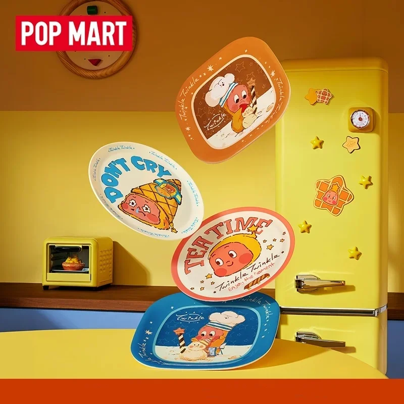 

POPMART Twinkle Twinkle Moon Gelato Series Square Plate Tableware Blind Box Toys Doll Cute Anime Figure Home Decor