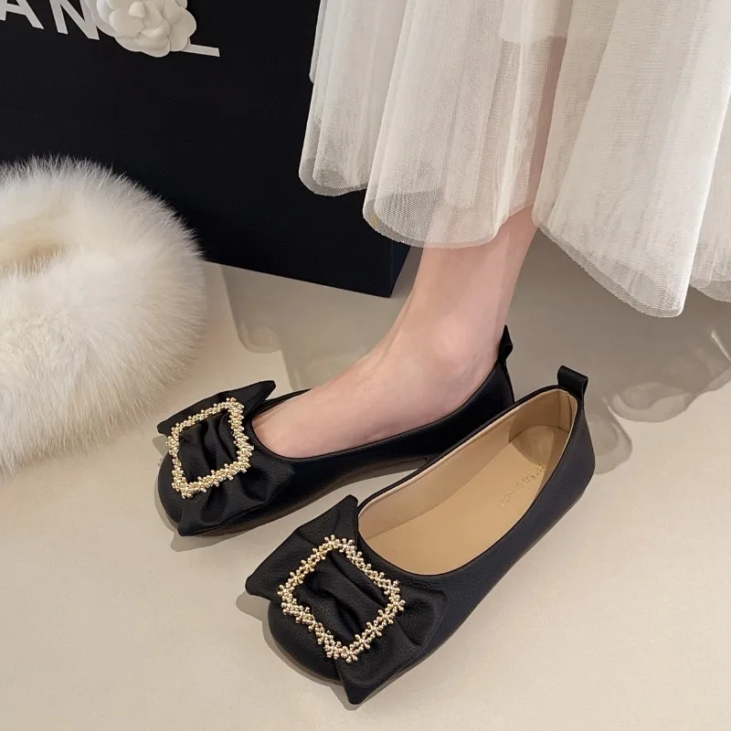 

Женские лоферы на плоской подошве с бантом, повседневные спортивные летние сандалии, трендовая новая обувь 2025 года, кроссовки, прогулочная женская обувь на мелкой подошве, Zapatos