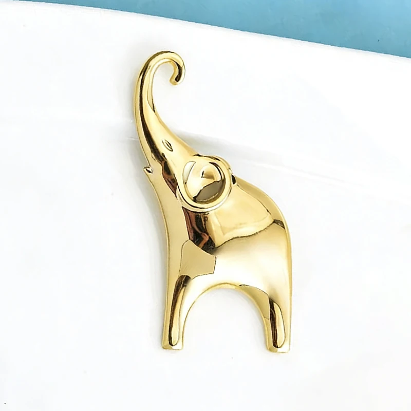 Wuli&baby Stainless Steel Elephant Brooches For Women Unisex High Quality 2-color Animal Casual Party Brooch Pins Gifts