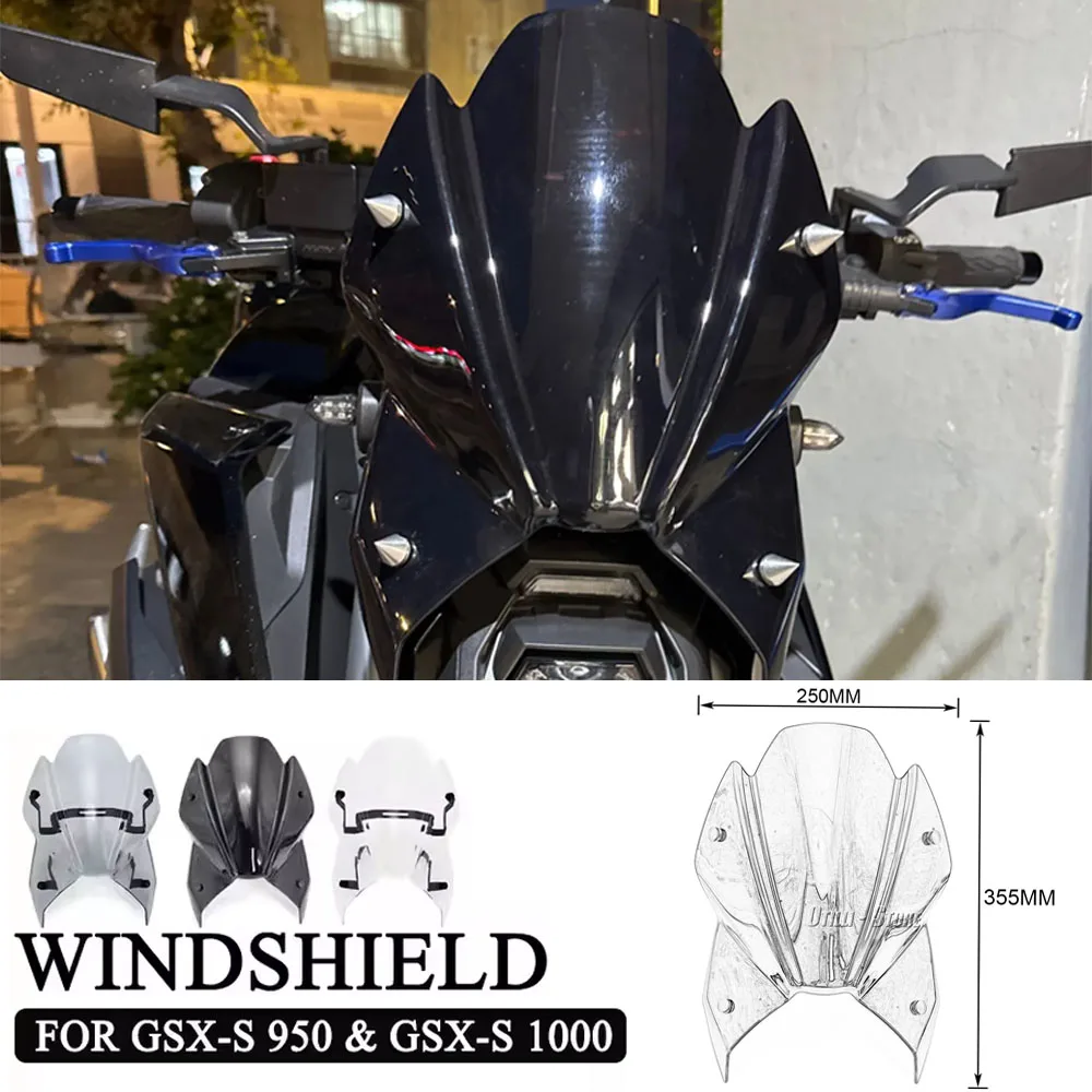 

GSX-S 1000 For Suzuki GSX-S1000 GSX-S950 2021-2025 Windshield Windscreen Motorcycle Wind Deflector Shield Screen GSXS 1000 950