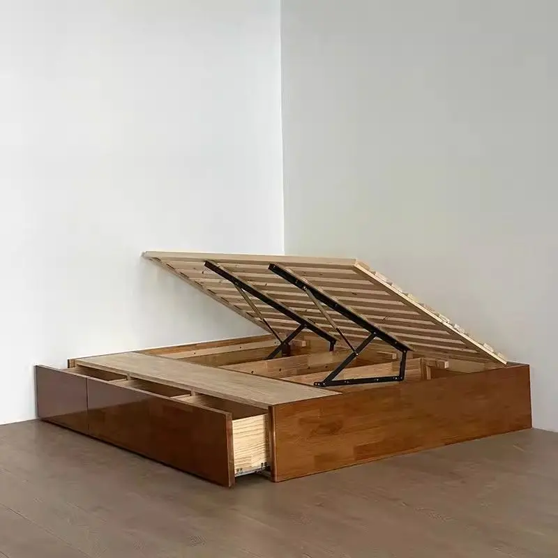 شقة صغيرة من الخشب الصلب، ضغط هواء، صندوق تخزين حديث عالي الصندوق