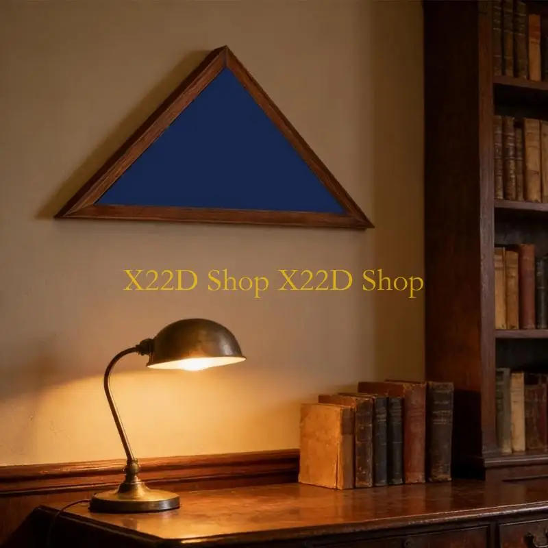 X22D Handcrafted Wooden American Flag Display Case With Protective Glass For Wall Or Desktop Placement
