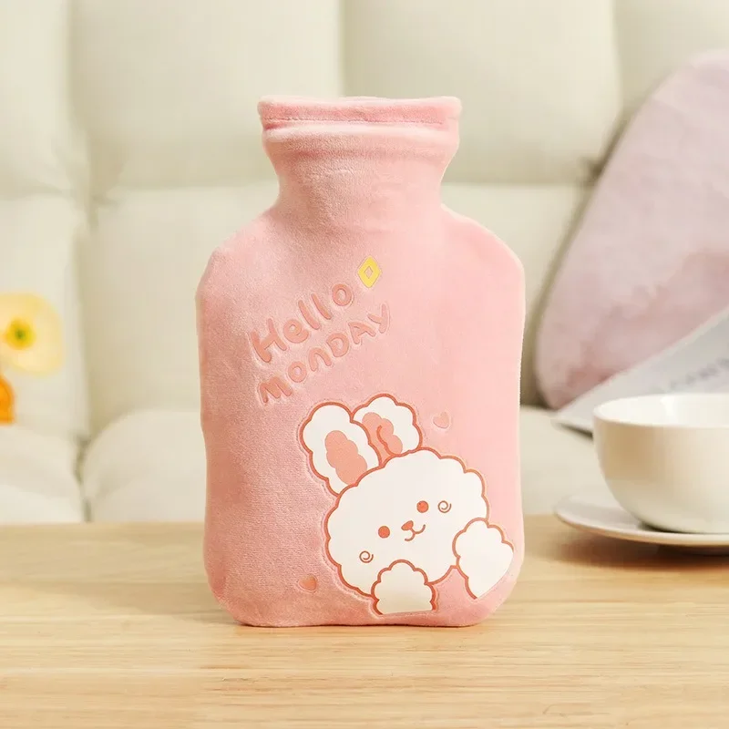 Portable 1000/500ml Cute Large Warmer Hot Water Bag for Period Pain Stuffed Menstrual Colic Heater Plush Hand Warmer Accessory