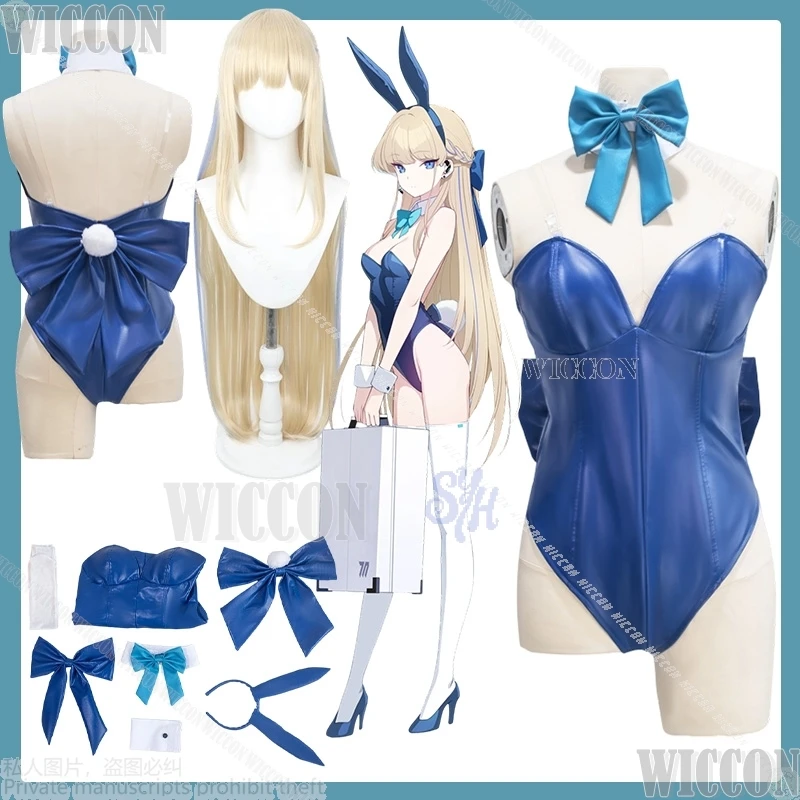 

Asuma Toki Game Blue Archive Cosplay Sexy Bunny Girls Kawaii Blue Jumpsuit Bow Costume 코스프레 Halloween Party Comic Con Roleplay