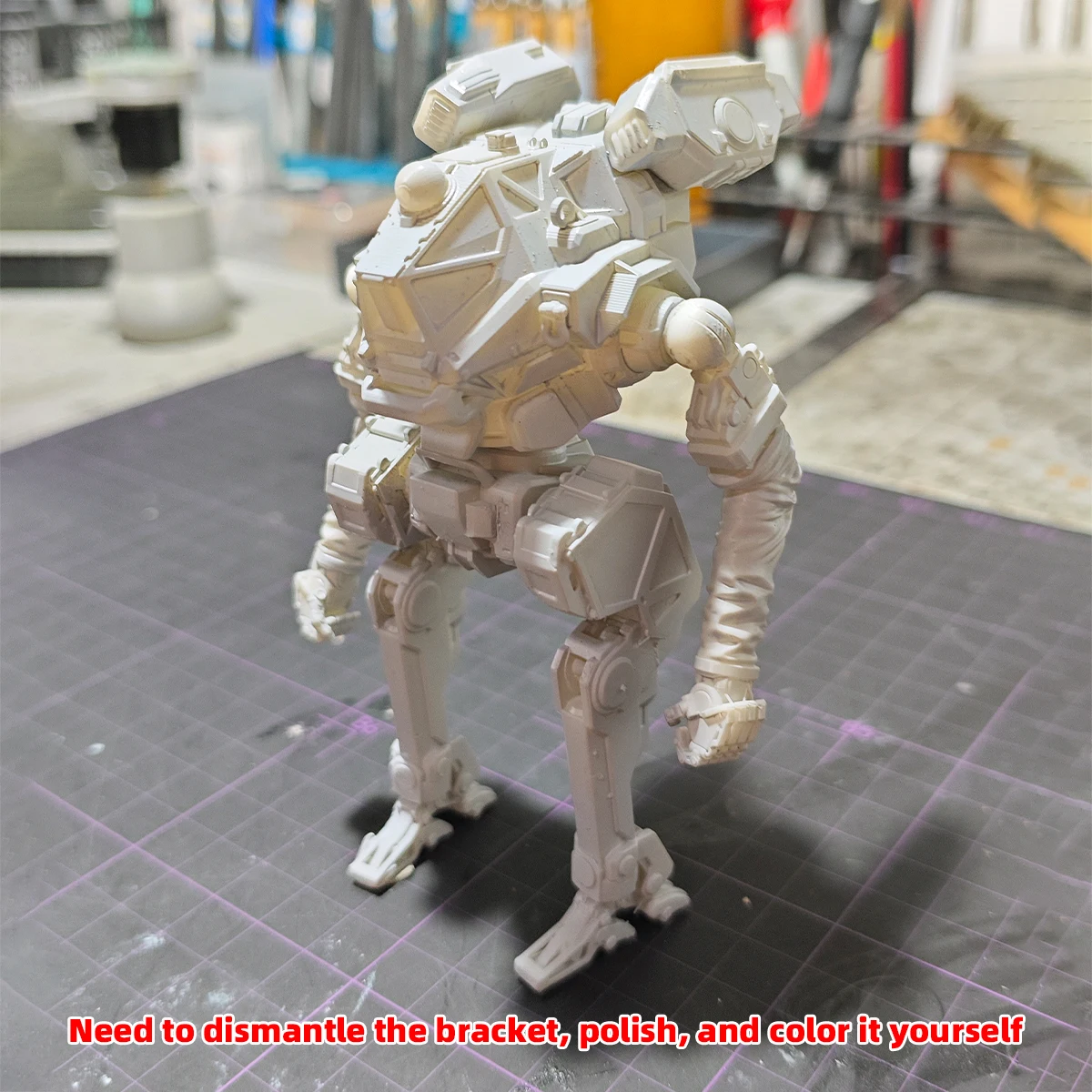 1/72 Modellbausatz 3D Harz Miniatur Diorama Gebäude Unbemalter Sci-Fi Mecha Krieger Roboter DIY – Detail 2