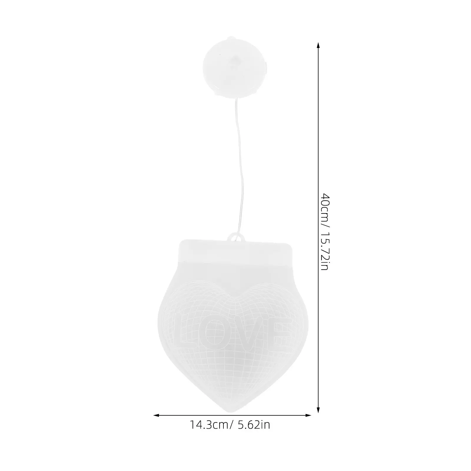 Romantic Heart Shaped Creative Suction Cup Hanging Light Decorative Night Light Window Decorations Valentines Day Wedding