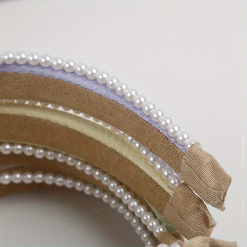 Faixa de cabelo de pérola design antiderrapante vintage elegante argola de cabelo estilo leve de luxo para mulheres meninas acessórios diários de primavera verão