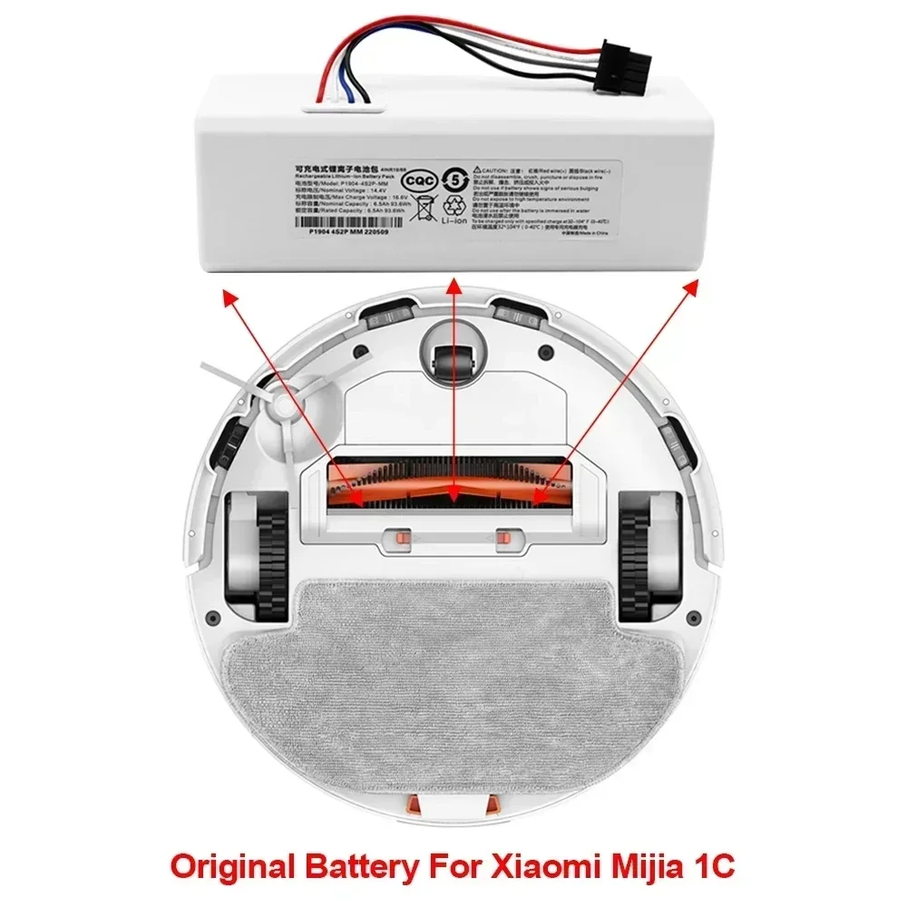 Oryginalna bateria robota 1C P1904-4S1P-MM do Xiaomi Mijia Mi odkurzacz zamiatanie mopem Robot wymienna bateria G1