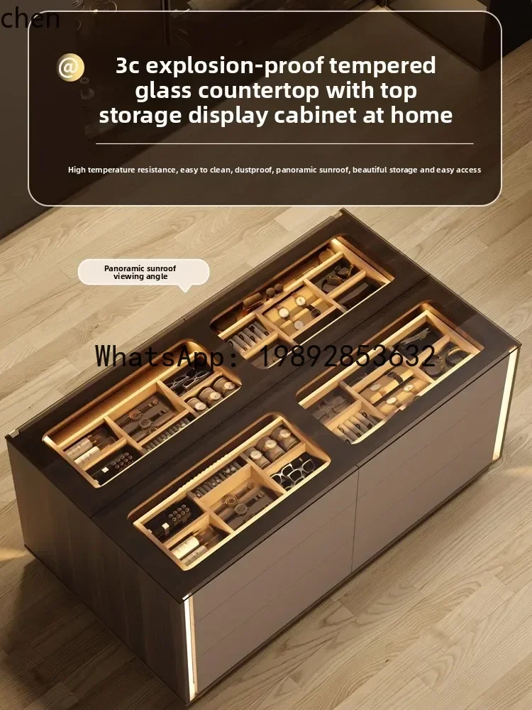 

A1 Cloakroom Center Island Minimalist Double-Sided Chest of Drawers Jewelry Display Cabinet