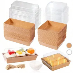 25/50pcs Ins minimalist sandwich packaging box pastry bread cake box Snow Meiniang Swiss roll packaging box