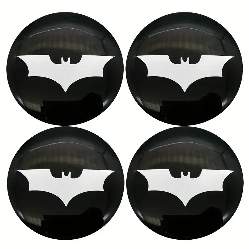 4PCS 56+60MM Universal Bat Emblem Car Wheel Center Cap Rim Centre Hub Cover Auto Styling Modified Accessories