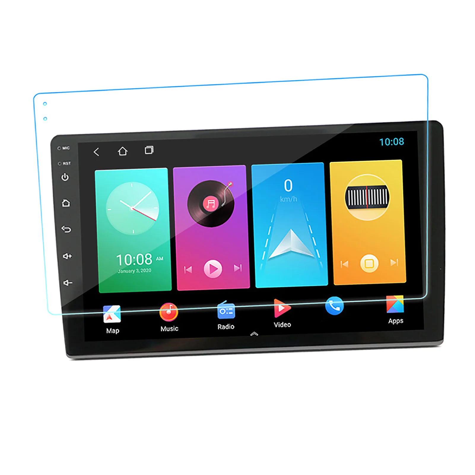 Central Control Navigation Tempered Film Clear Image Protective Anti Fingerprint Rugged Navigation Screen Protector for Car