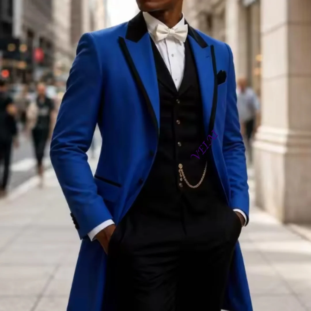 CustomizedVelvet Men Suits 3 Pieces Mix Match Peak Lapel Tuxedo Cream Vest Pants Formal Wedding Banquet Rehearsal Dinner Custom