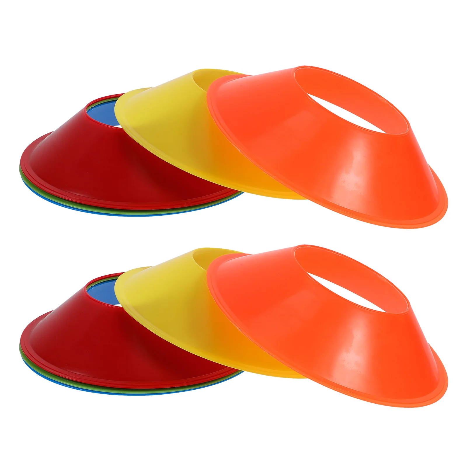 

10pcs Football Training Disc Sports Ball Holder Plastic Base Display Stand Large Diameter Stable Cone Markers Basketball Support