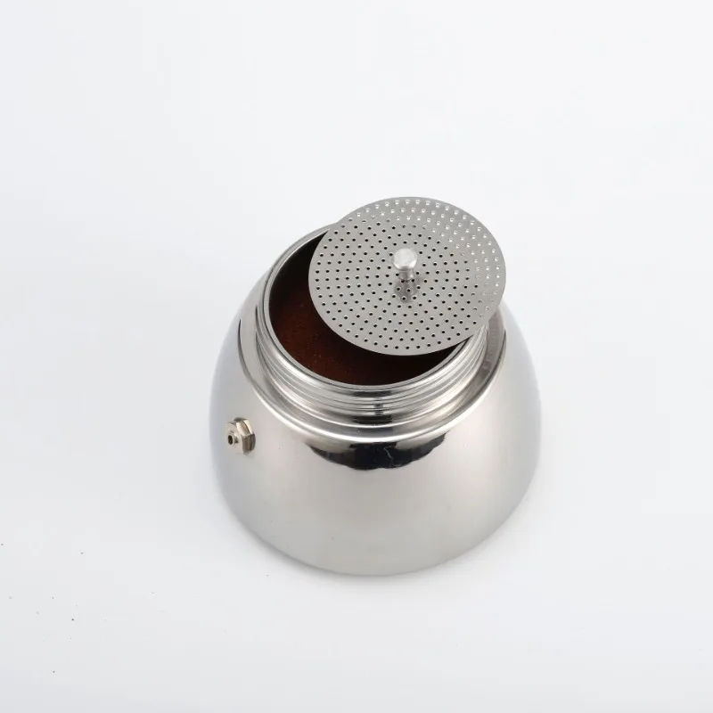 1pcs Stainless Steel Filter Moka Pot Espresso Tamper Filter Pressed Powder Reducing Filter For Mocha Pot Coffee Pot Replacement