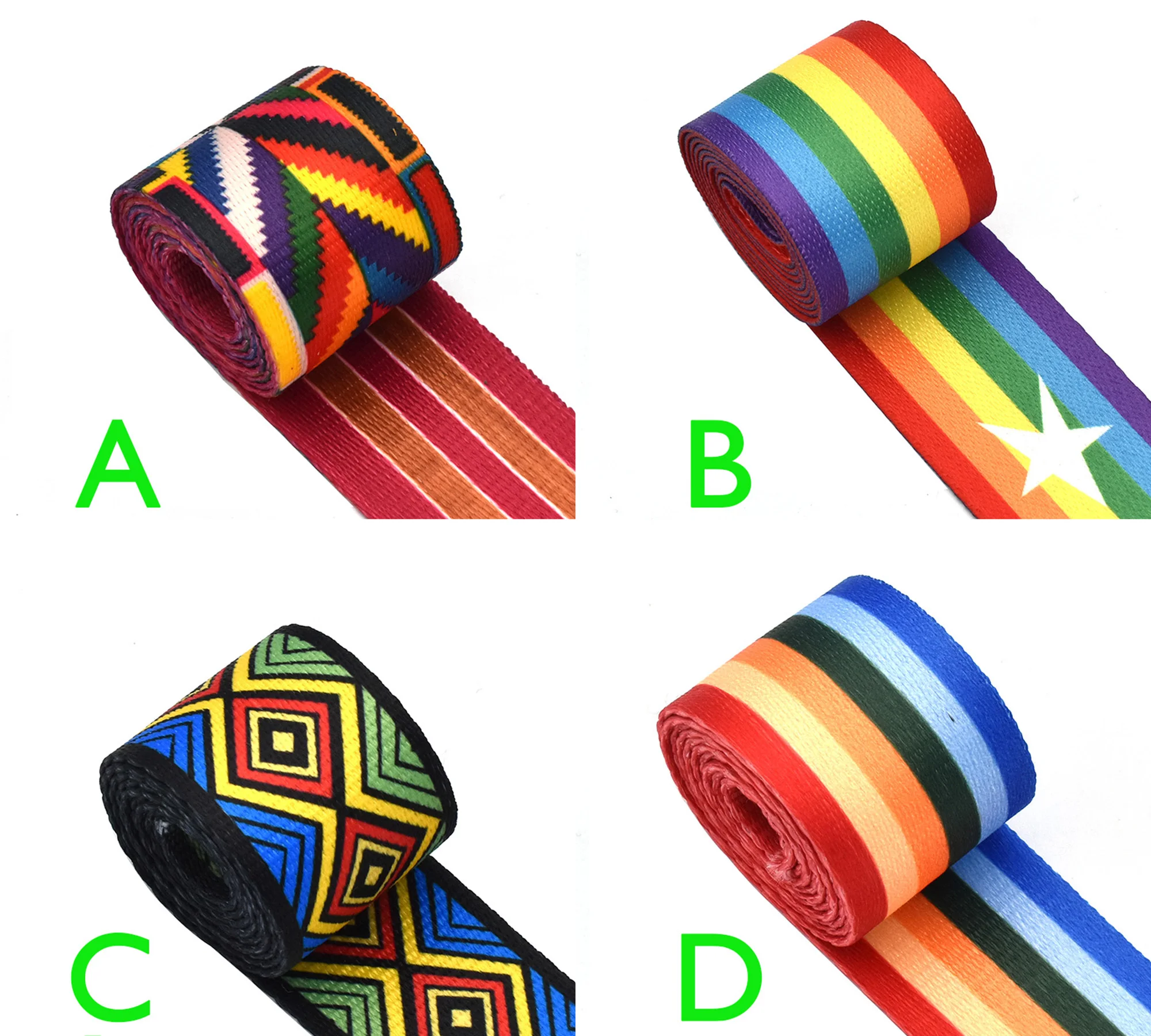 

1.5” Webbing Strap Leash Ribbon Polyester Fabric Key Fobs Strap Fabric belt for Backpacks Handbag Unleash your Creativity