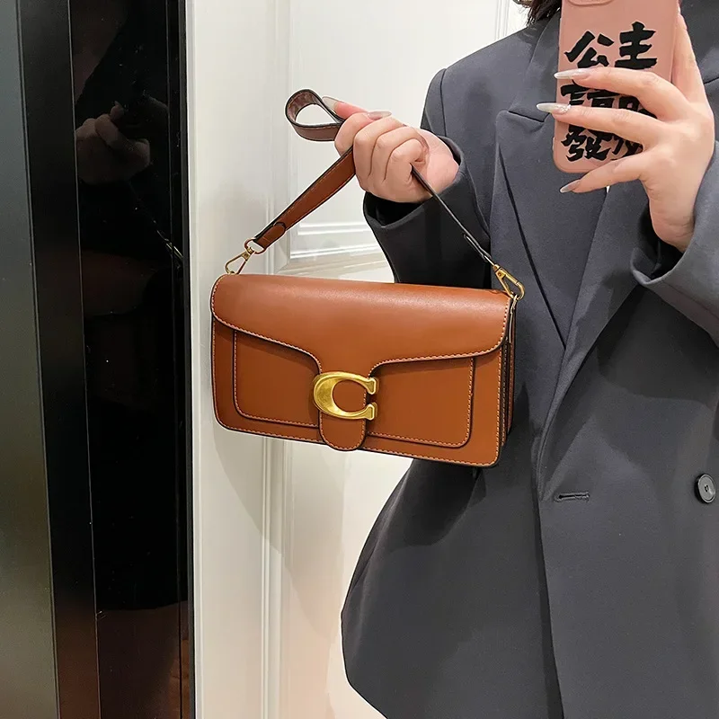 2025 New Euro-American Niche Small Square Bag Lady-Chic Versatile Commute Shoulder Handheld Bag