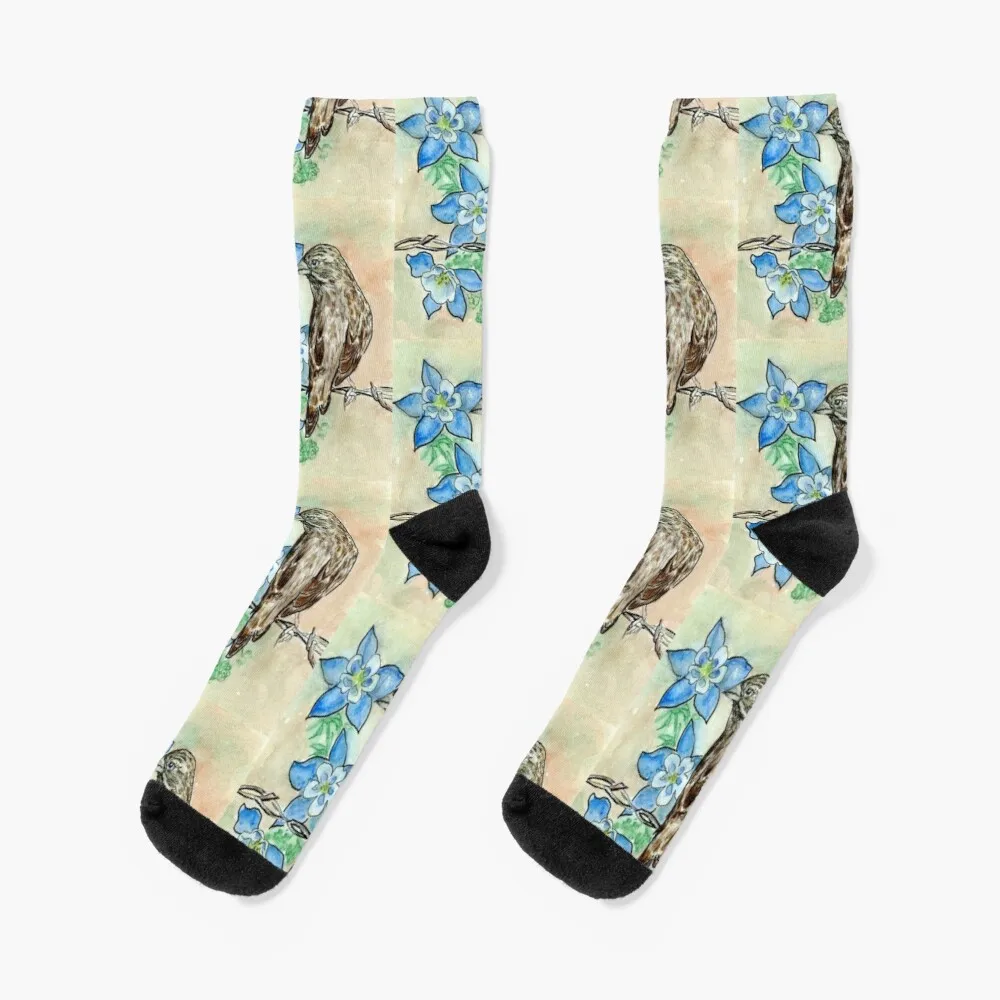 

Colorado State Bird and Flower Socks Mens Fashion