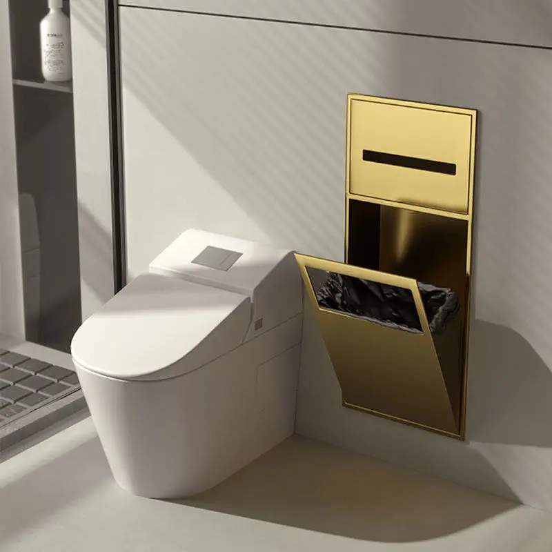 

Stainless steel toilet spot trash can niche embedded bathroom toilet rust-proof metal rack