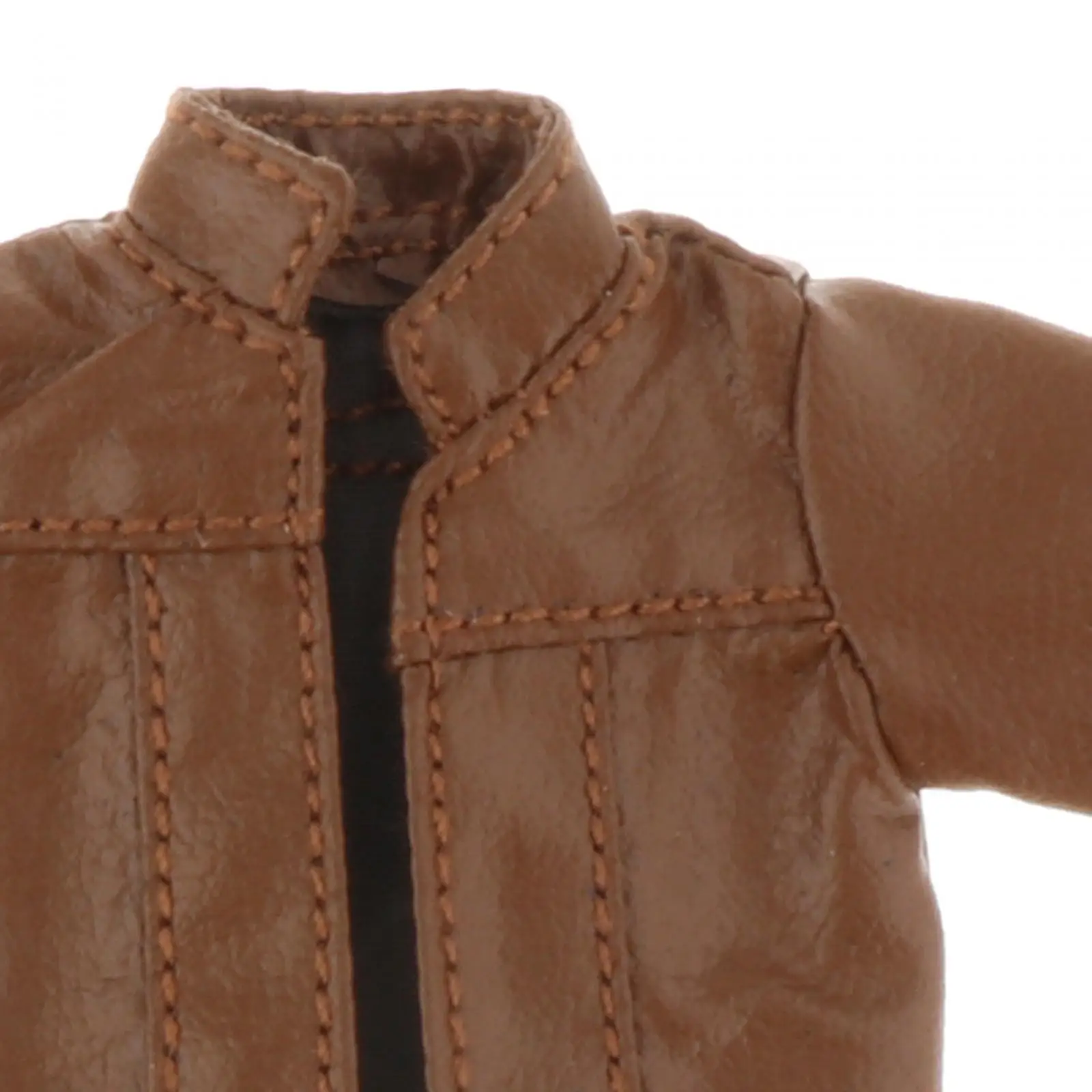 Abrigo Shacket de figura a escala 1/12 para soldados en miniatura, traje de cuero para cosplay para figuras de acción de 6''