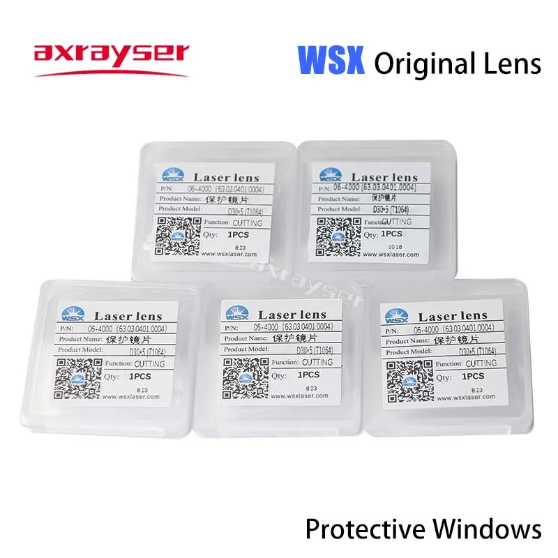 Imagem -02 - Cabeça de Corte da Fibra Wsx Lente Original Lente Ótica Fundida do Silicone Janelas Protetoras Kc13 Kc13 Kc15 Jgs1 30x5 4kw 1064nm