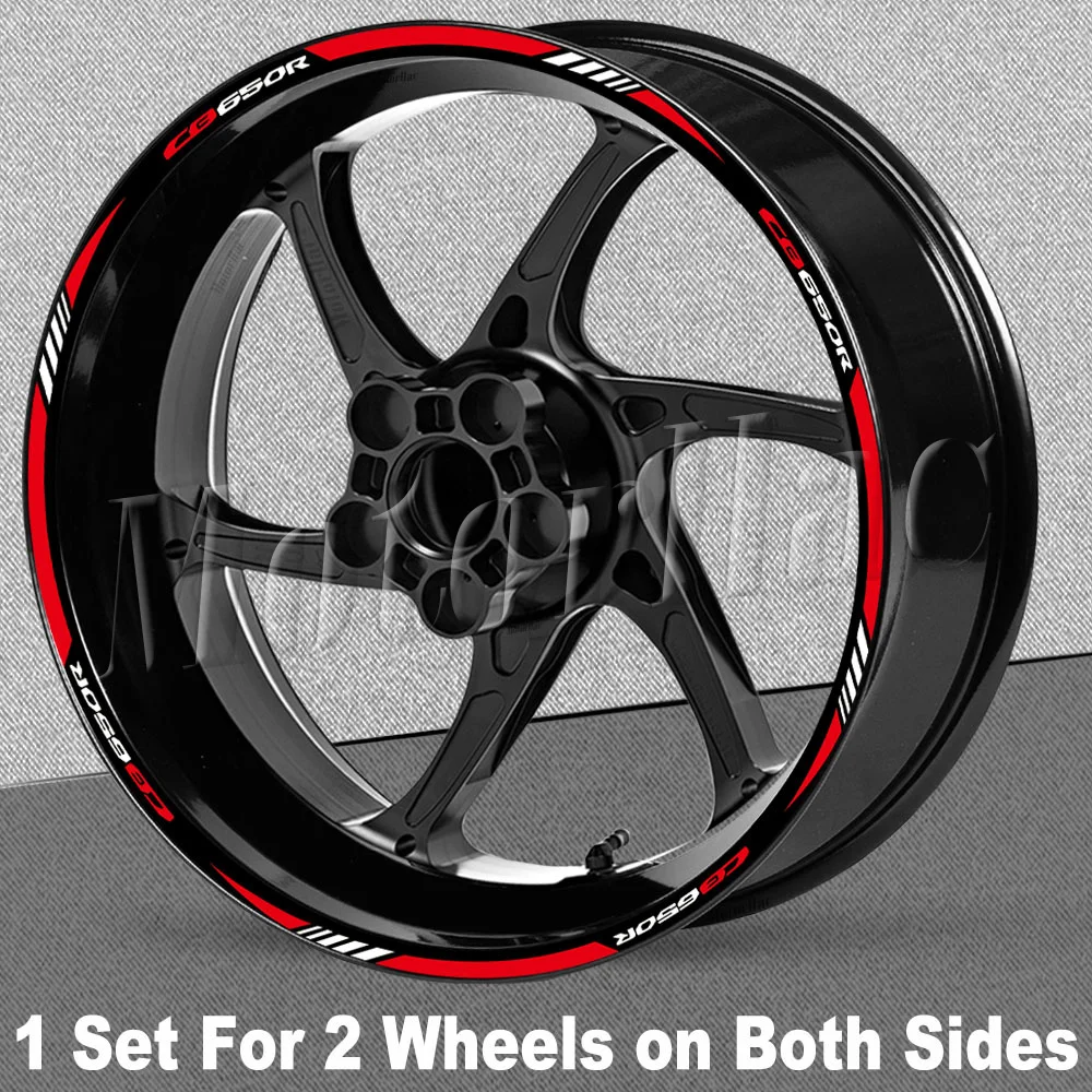 Reflektierender Motorrad-Radaufkleber, Felgen-Naben-Streifen, Dekorband, Zubehör, wasserdicht für CB650R CB650 R CB 650R – Detail 1