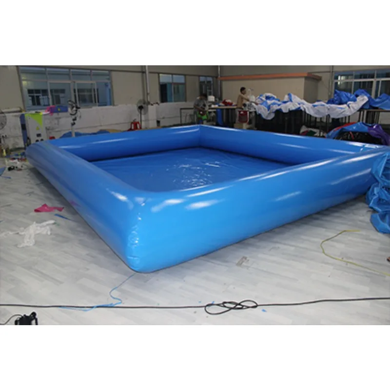 Inflatable  Outdoor  Swimming Pools Regular Blue Outdoor Commercial Swimming Pool  Rectangle Inflatable Pool