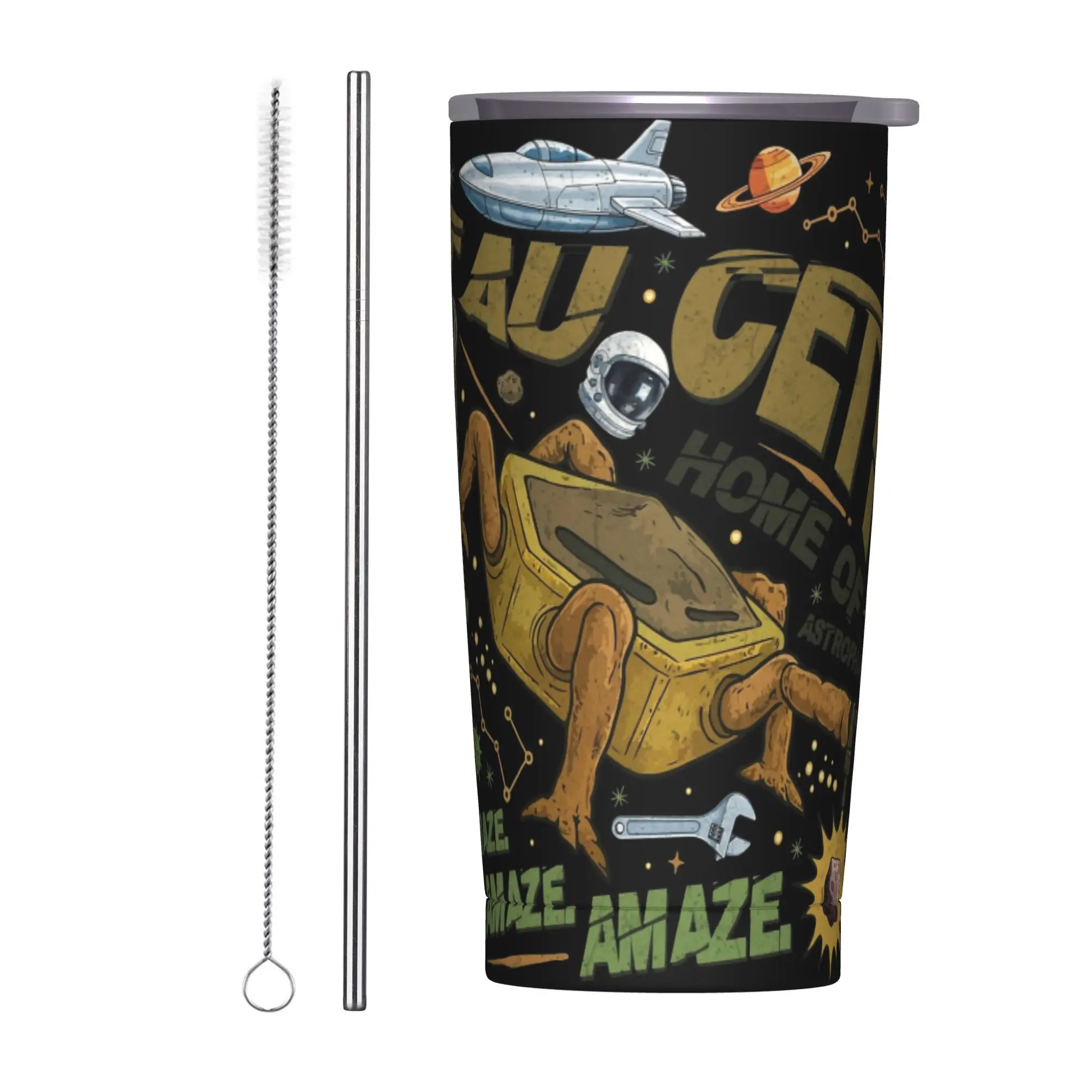 Vintage Book lover Bookish Project Hail Mary Tumbler Vacuum Insulated  Thermal Cup with Lid Straw Car Mugs Water Bottle, 20oz