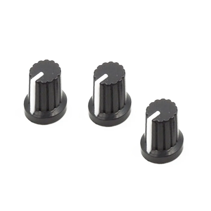 10/20/50PCS WH148 Hot Sale 6mm Shaft Hole Dia Plastic Threaded Knurled Potentiometer Knobs Caps