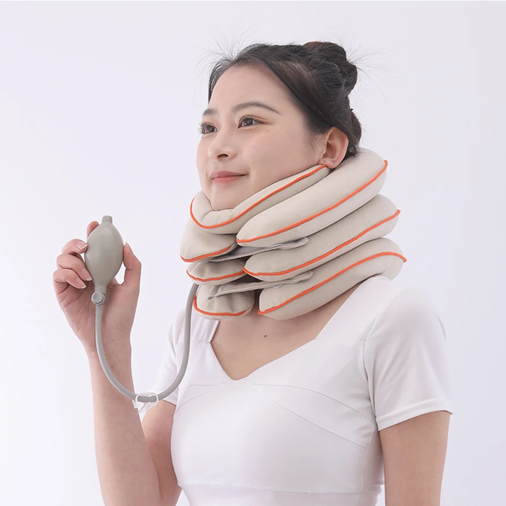 Medical Cervical Neck Traction Inflatable Neck Stretcher Brace Neck protection Relief for Chronic Neck & Shoulder Alignment Pain