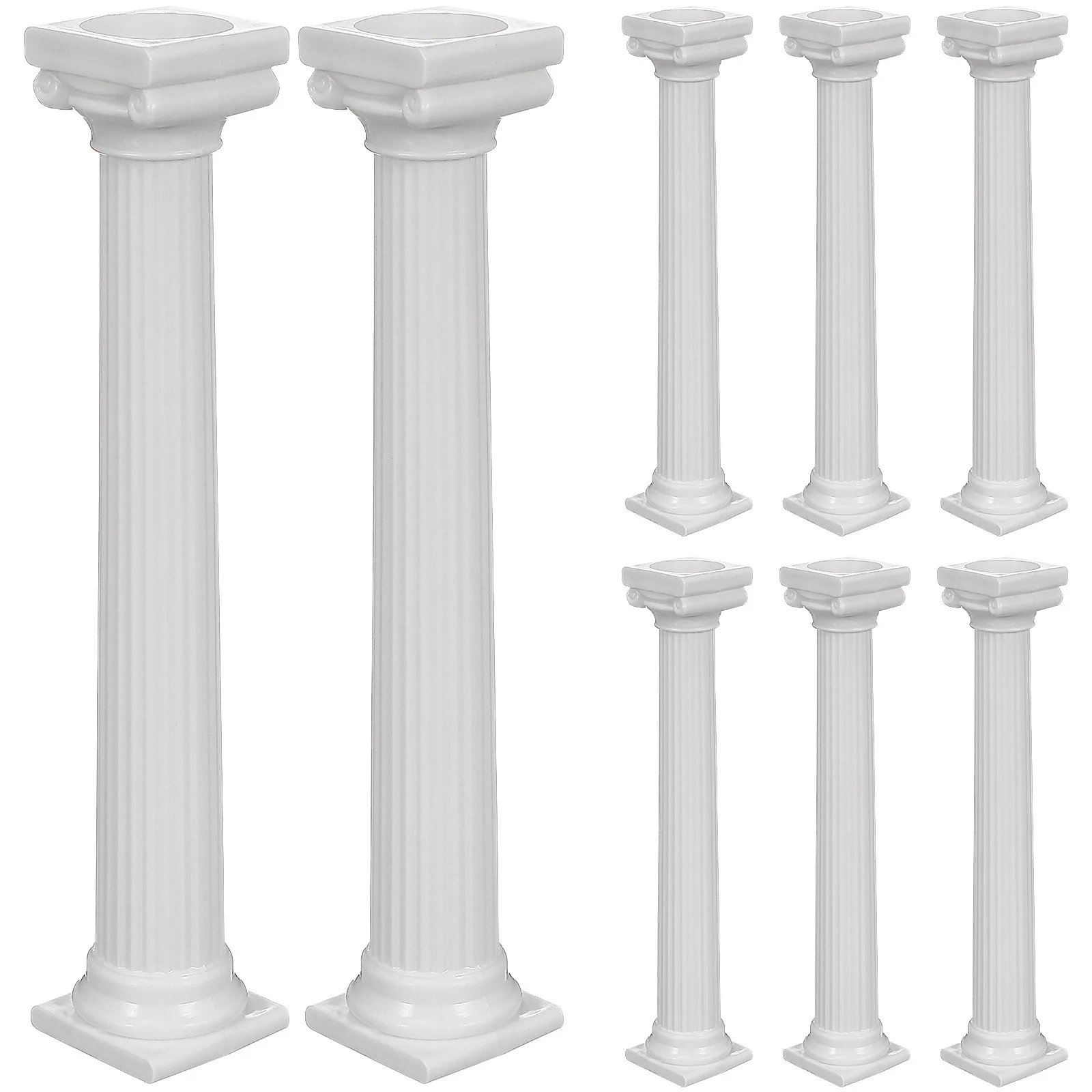 

8pcs Cake Support Rods Roman Column Tiered Cake Stand For Wedding Birthday Anniversary Plastic Pillars Display Holders Kitchen