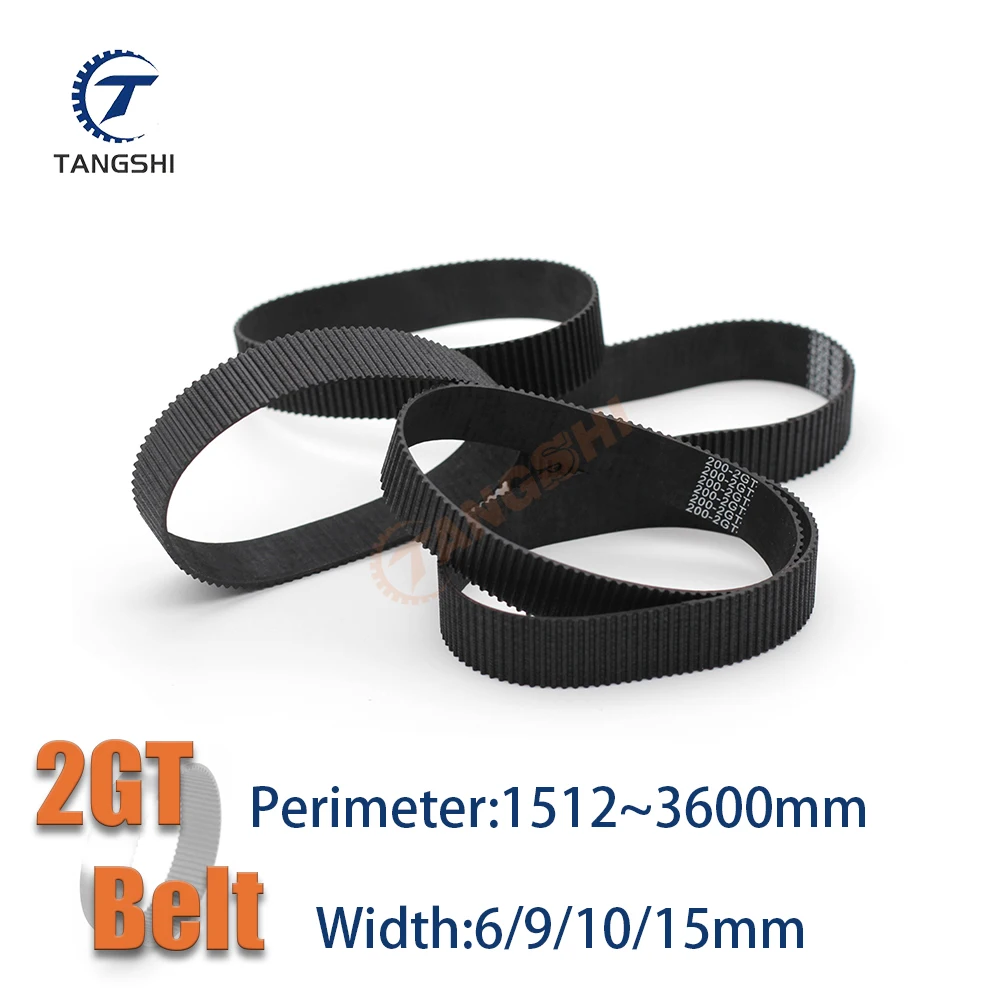 

2GT Closed Loop Timing Belt Length 1512 1520 1524 1540 1572 1600 1610 2000 2200 2270 2500 3000 3230 3600mm GT2 Width 6/9/10/15mm