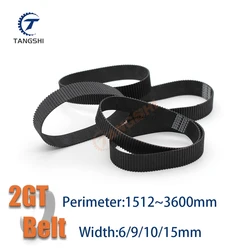 2GT Closed Loop Timing Belt Length 1512 1520 1524 1540 1572 1600 1610 2000 2200 2270 2500 3000 3230 3600mm GT2 Width 6/9/10/15mm