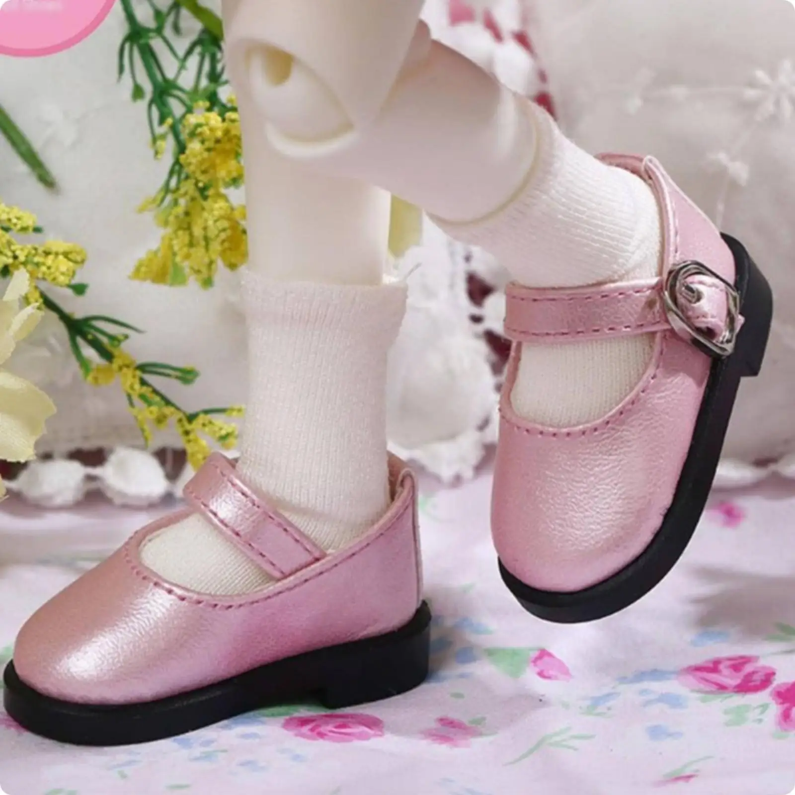 1/6 BJD Doll Shoes PU Leather Super-Deformed Doll Shoes Elegant Style Toy Accessory