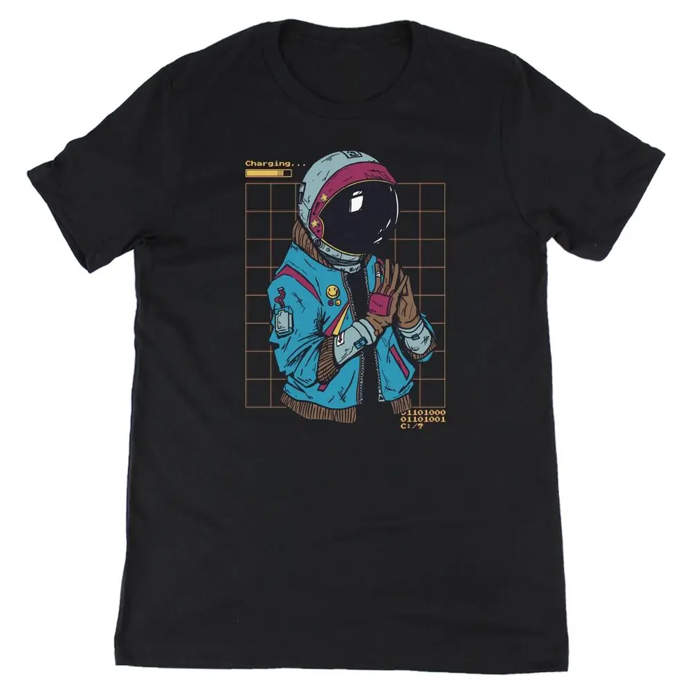 Cyberpunk Astronaut Vaporwave Aesthetic Graphic T-Shirt Unisex 100% Cotton Tee Anime Graphic T-shirts High Quality 100%Cotton