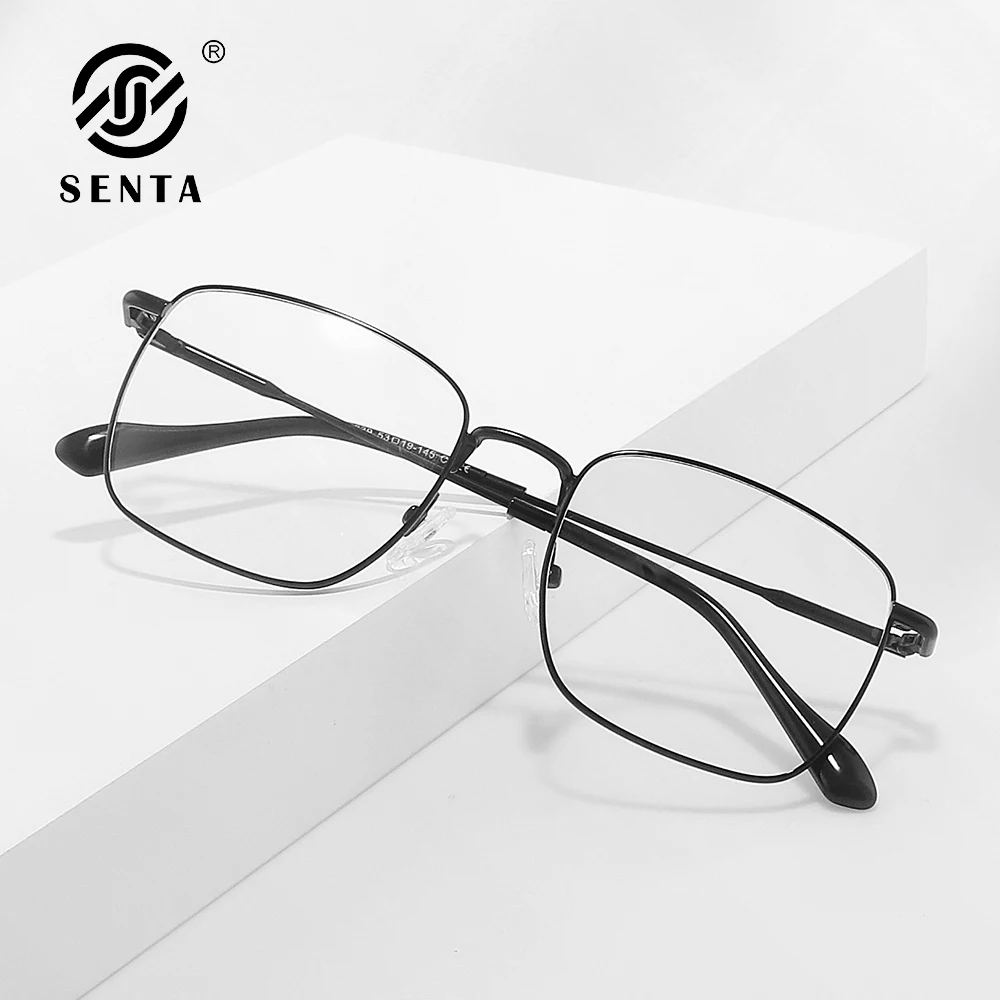 Men Anti Blue Ray Light Blocking Glasses UV400 Glasses For Computer Eyeglasses Trend High Quality Square Gold Decorative Eyewear - Image 5
