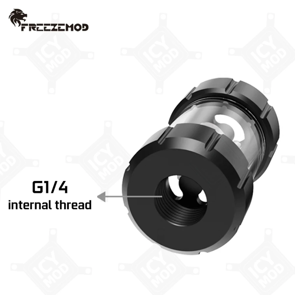FREEZEMOD Cylinder Water Flow POM Indicator Impeller Industrial Liquid Flow Meter Observing Water Cooler for Flow Modding