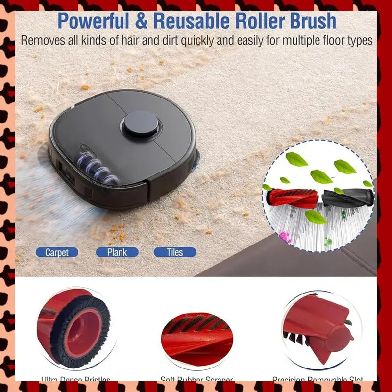 

A72P Accessories Kit For Roborock Qrevo Curve Qrevo Edge Robot Vacuum Cleaner Main Side Brush Filters Mop Pads Dust Bags