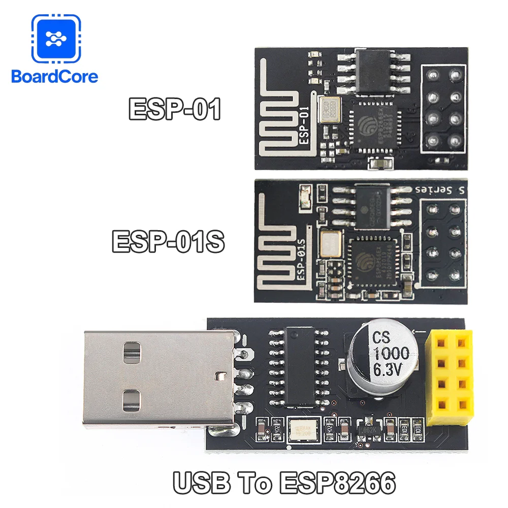 ESP01 Programmer Adapter Upgraded Version ESP-01S ESP8266 WIFI Module USB To ESP8266 Serial Wireless Wifi Developent Board