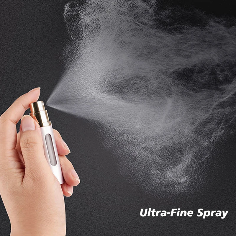 5ml Glass Refillable Perfume Bottle with Spray Scent Pump Portable Travel Empty Cosmetic Containers Mini Spray Atomizer Bottle
